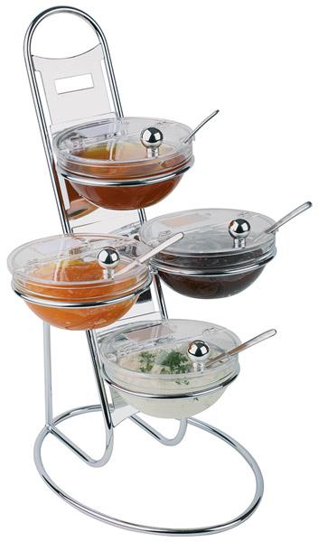 APS Buffetleiter -LITTLE- mit Glasschalen für Buffetpräsentation