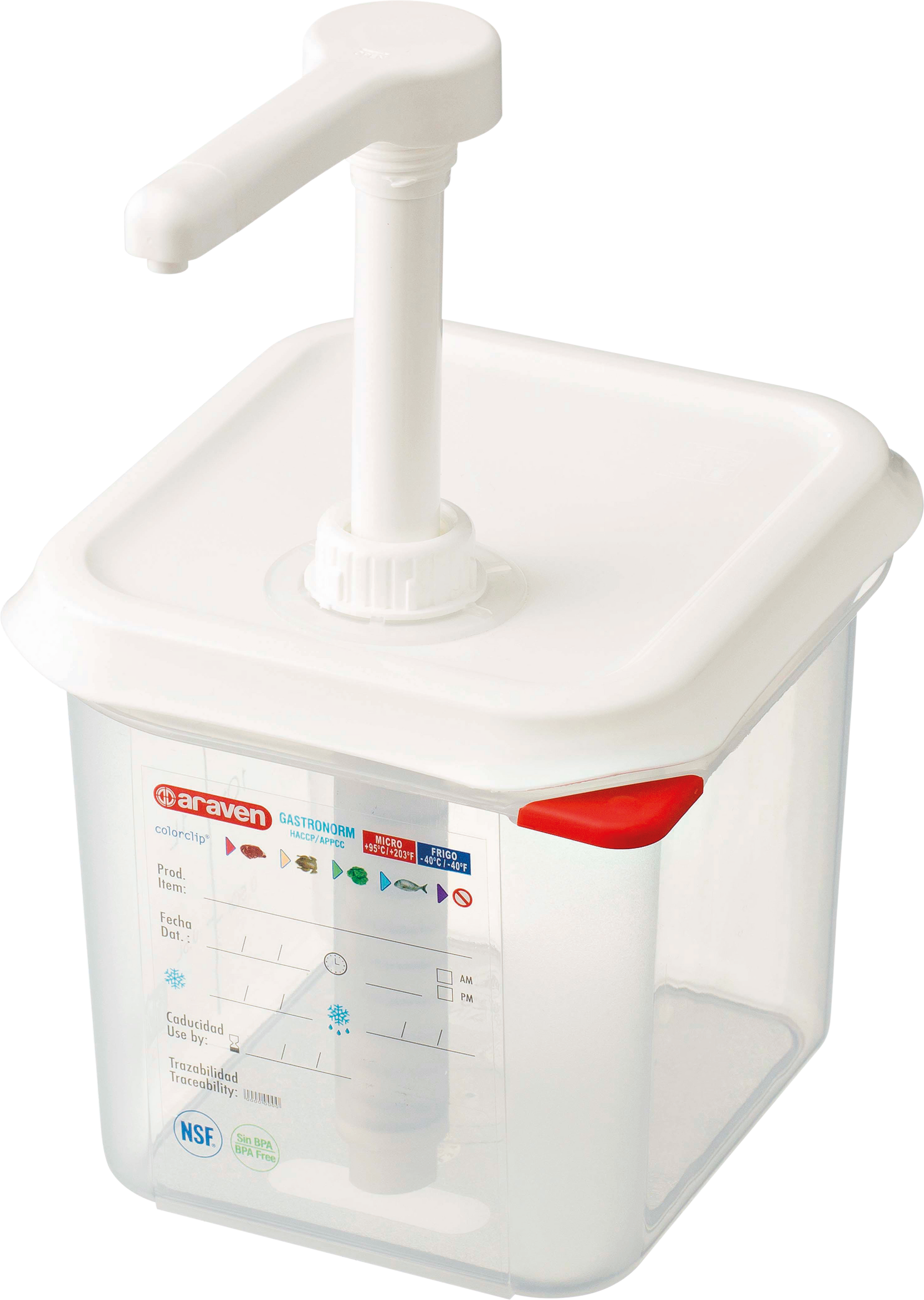 Araven Saucendispenser 2,6 Liter für Dressings und Soßen in der Gastronomie