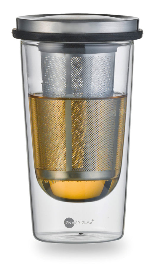 Jenaer Glas HOT'N COOL PRIMO TEE-SET 0,35L - Tee-Set mit integriertem Teesieb für heiße und kalte Getränke.