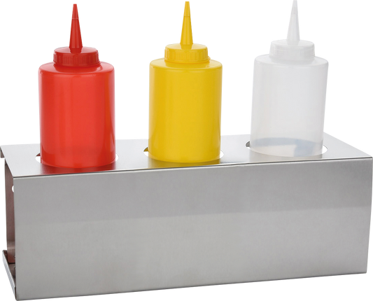 WAS Germany Flaschenhalter für 3 Flaschen aus Chromnickelstahl, ideal für Gastronomiebetriebe.