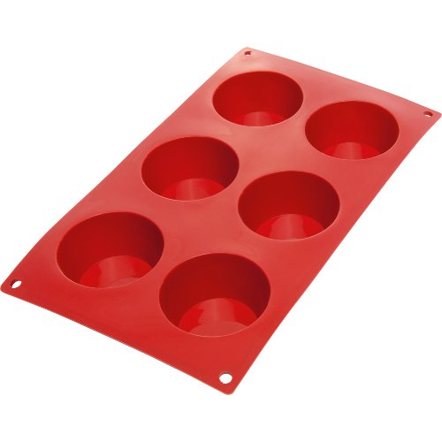 WAS Germany Silikonbackform Muffin 6 Mulden für professionelles Backen