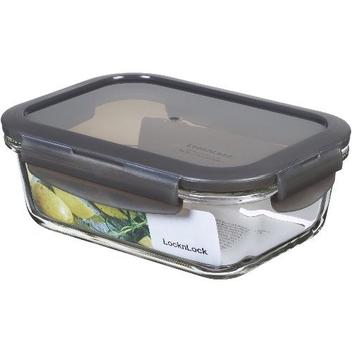 Lock&Lock Boroseal Glasschale rechteckig 63cl für die Aufbewahrung von Lebensmitteln