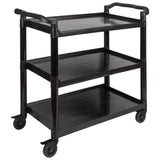 APS Servier- / Transportwagen , 108 x 50 cm, H: 96 cm , Polypropylen, schwarz
