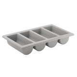 APS GN 1/1 Besteckbehälter , 53 x 32,5 cm, H: 10 cm , Polypropylen, grau