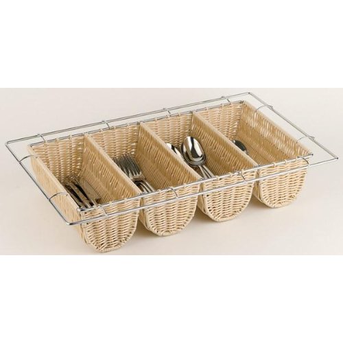APS Besteckbehälter GN 1/1 aus Poly-Rattan für Buffets und Gastronomie