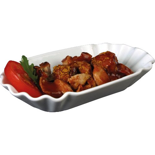 cent Pommesschale aus Porzellan für Snacks, 19,7x10x3 cm