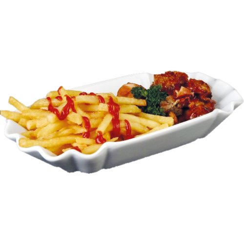 cent Pommesschale aus Porzellan für Snacks, spülmaschinenfest