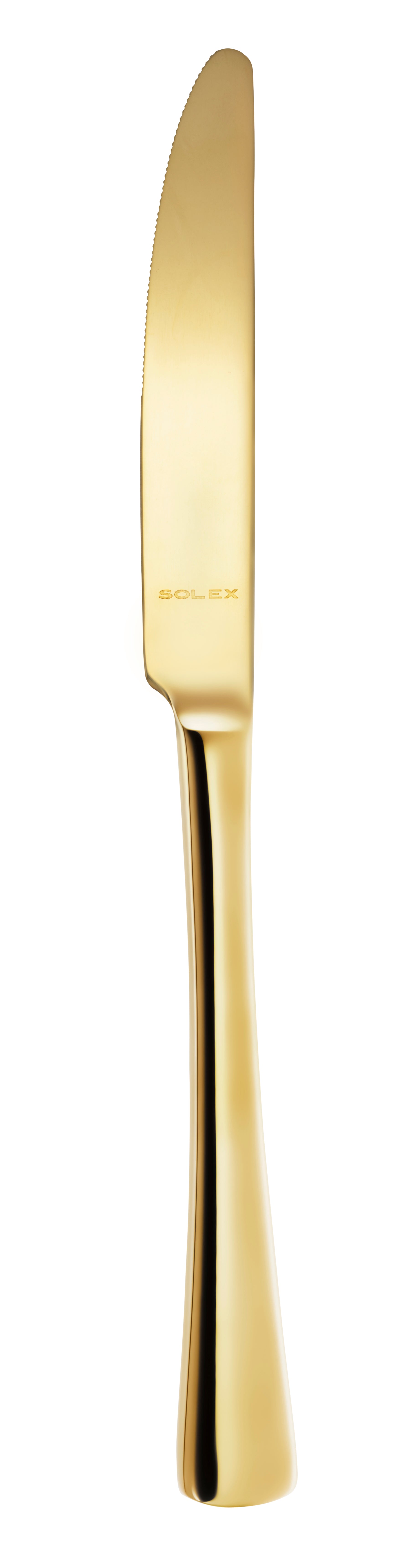 Menümesser New Style von solex GERMANY, PVD Gold, für den gedeckten Tisch