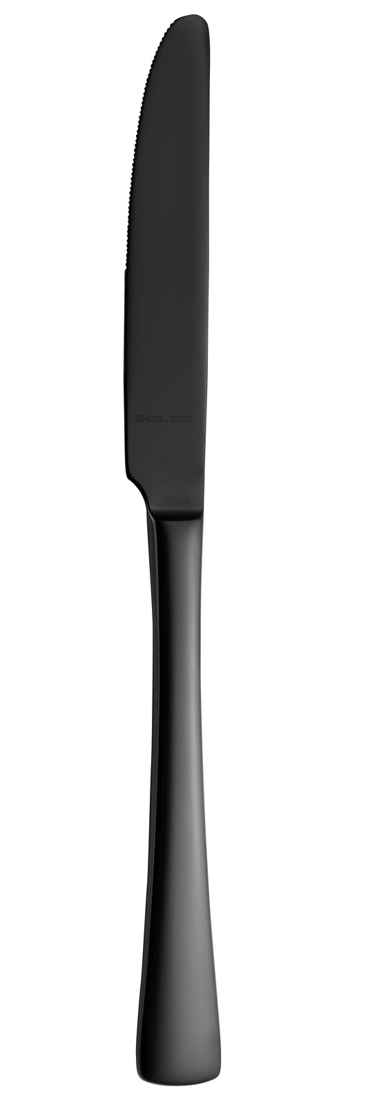 solex GERMANY Menümesser Vollheft 224 mm in Retro PVD Tiefschwarz für den gastronomischen Einsatz.