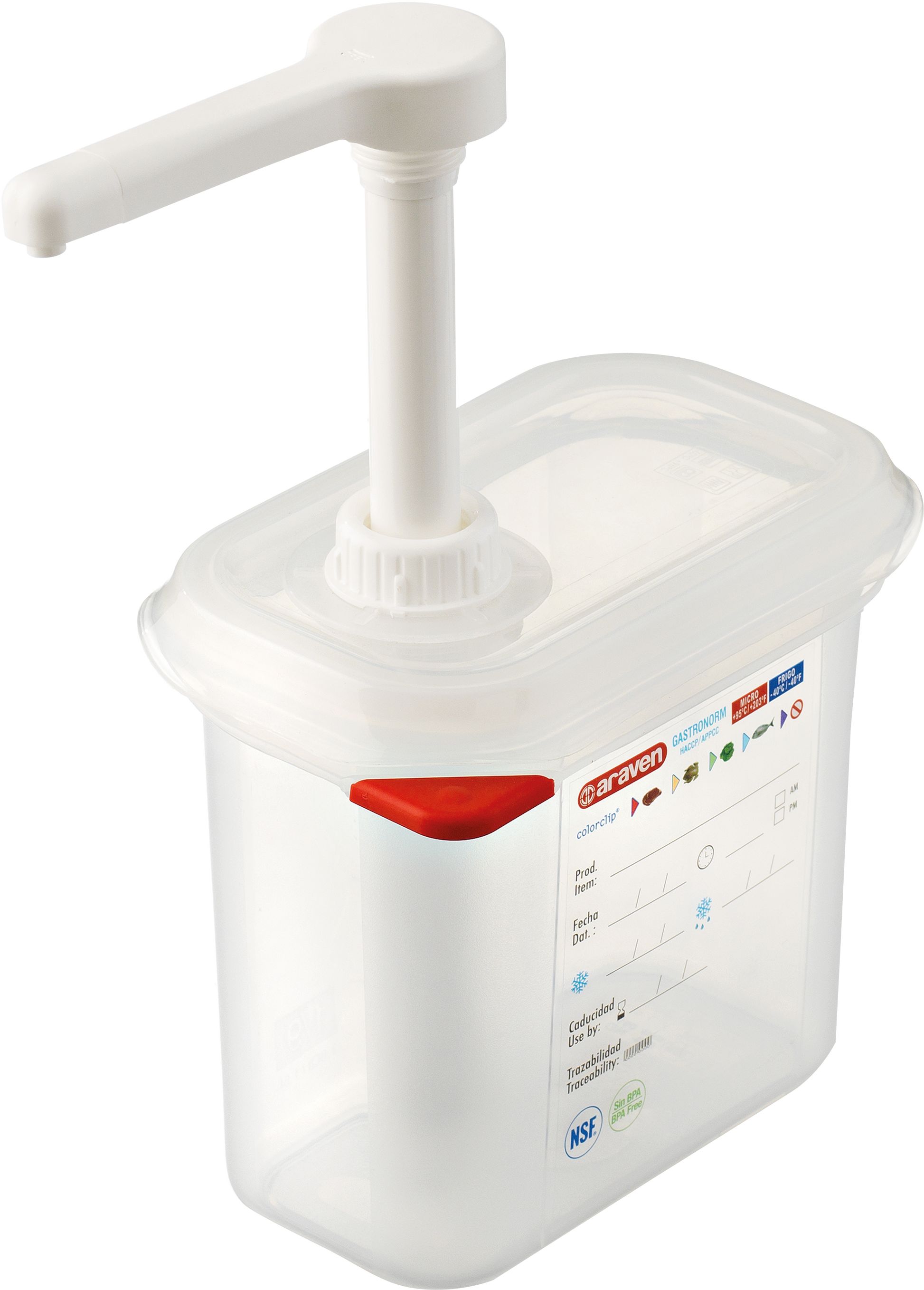 Araven Saucendispenser 1,5 Liter für Soßen und Dressings im Gastronomieeinsatz