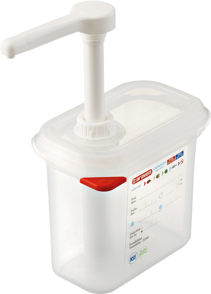 Araven Saucendispenser 1,5 Liter für Soßen und Dressings im Gastronomieeinsatz