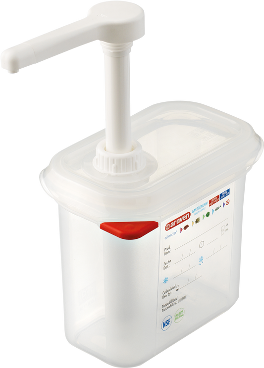 Araven Saucendispenser 1,5 Liter für Soßen und Dressings im Gastronomieeinsatz