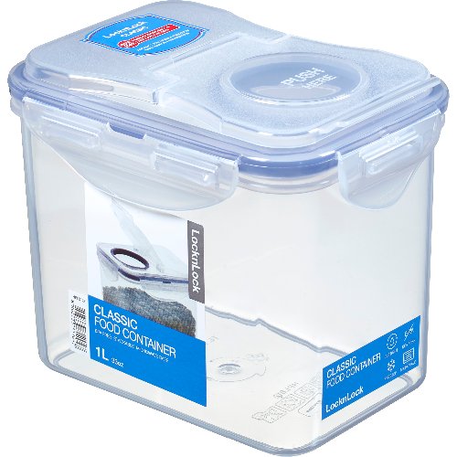 Lock&Lock Frischhaltebox 1L mit Schütte für die Aufbewahrung von Lebensmitteln
