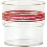 Waca Trinkbecher "Colour" 0,23L SAN VPE 5 klar/cherry-rot