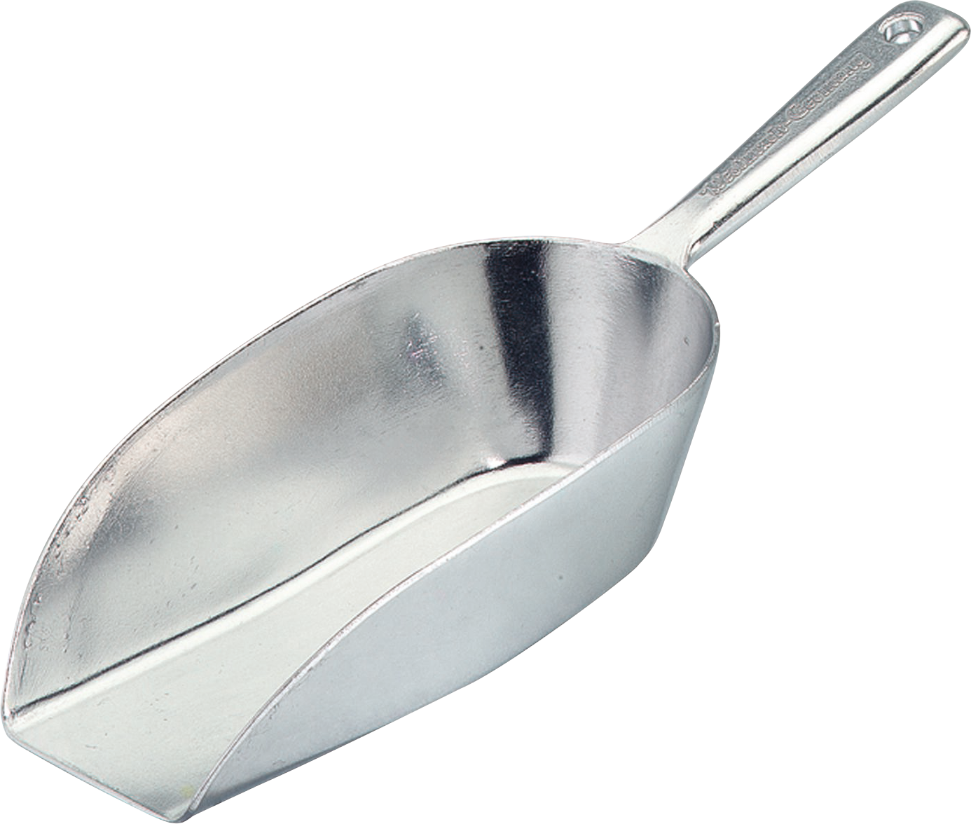 cent Aluschaufel aus Aluminium für die Gastronomie, geeignet für trockene Lebensmittel.