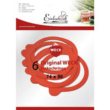Weck Einkochringe rot zu Weck-Gläser Ø 8cm 6er Pack