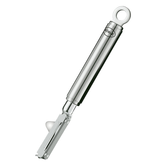 RÖSLE Pendelschäler 19 cm für effizientes Schälen von Obst und Gemüse