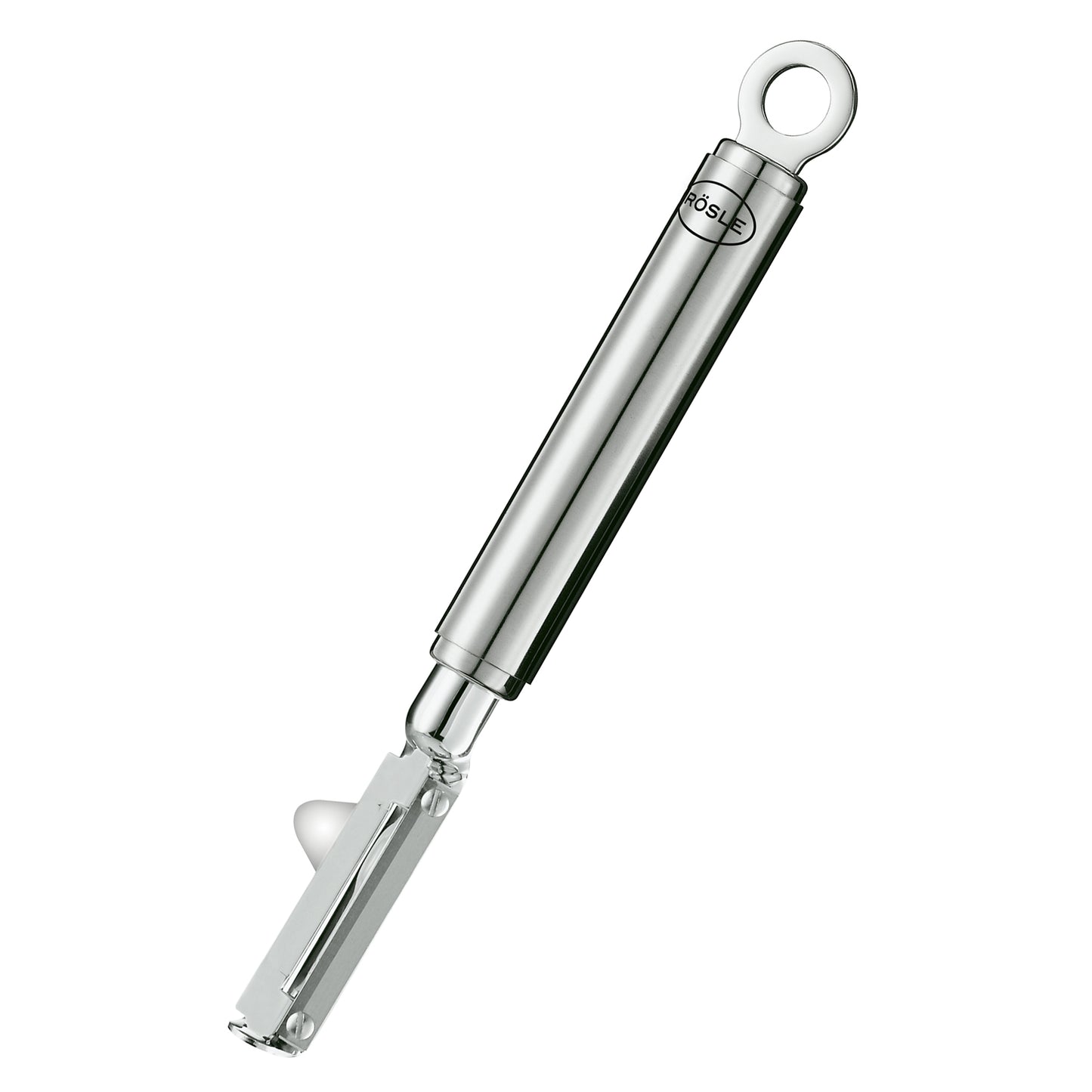 RÖSLE Pendelschäler für Linkshänder 19 cm, ideal zum Schälen von Obst und Gemüse