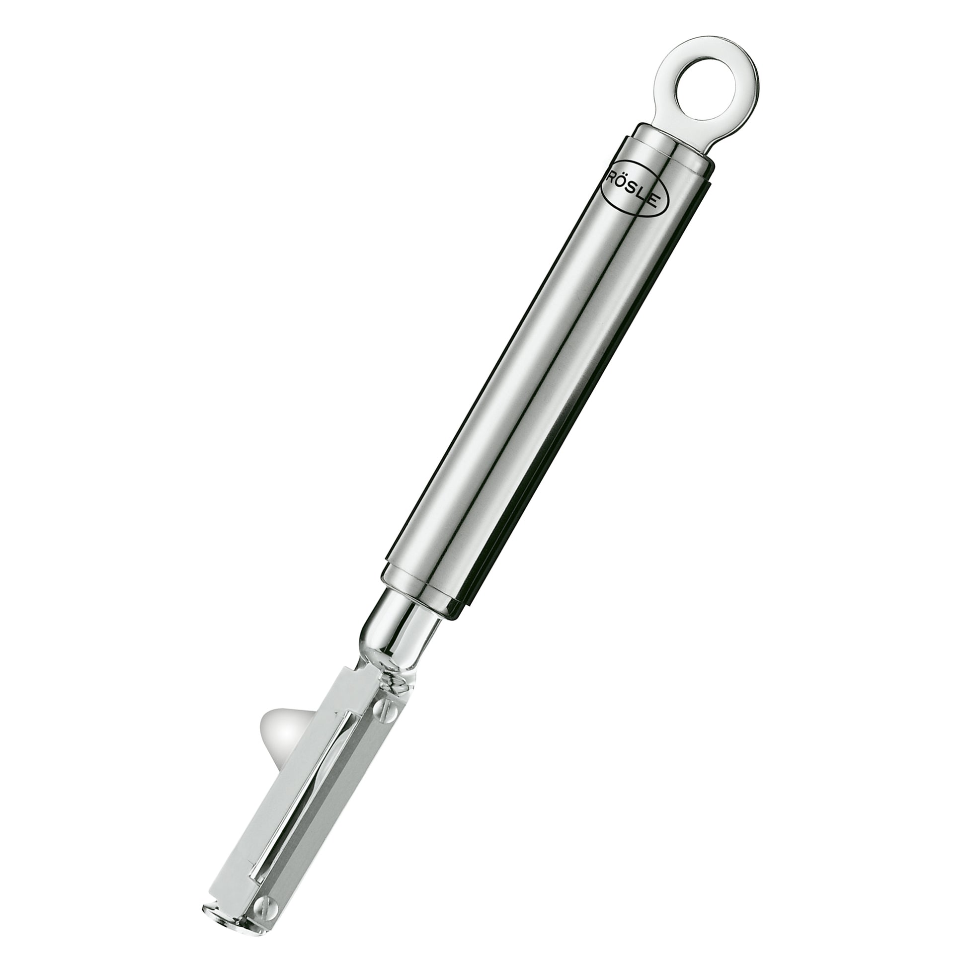 RÖSLE Pendelschäler für Linkshänder 19 cm, ideal zum Schälen von Obst und Gemüse