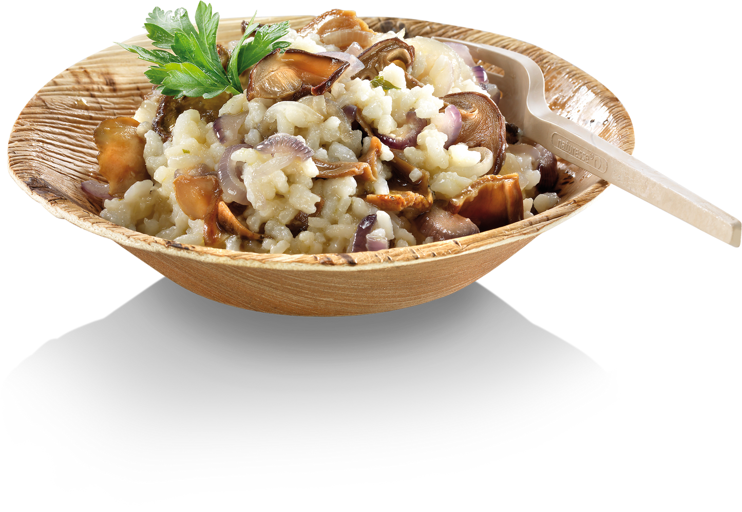 Pacovis Schale rund aus Palmblatt für Gastronomie und Catering