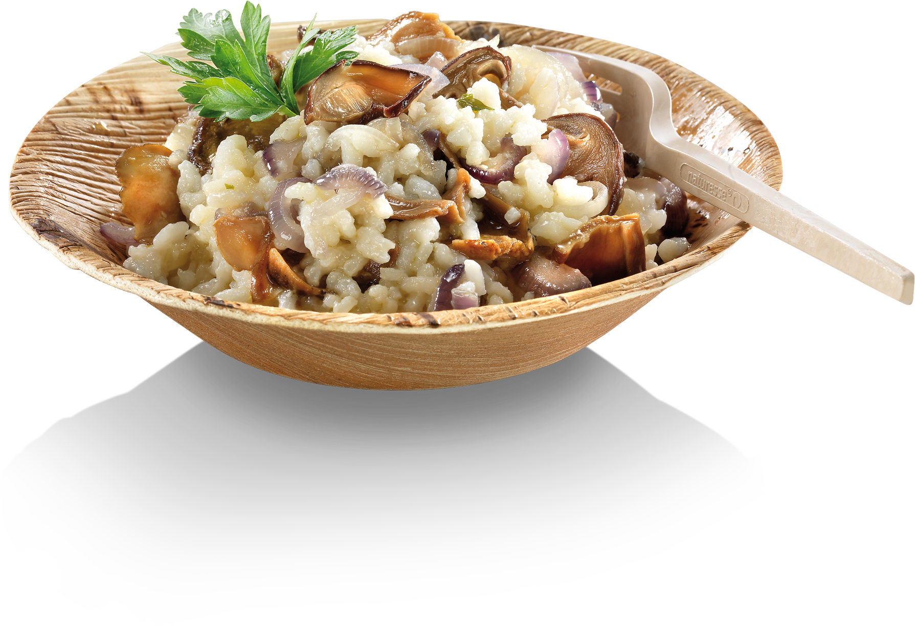 Pacovis Schale rund aus Palmblatt für Gastronomie und Catering