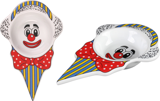 Holst Eisschale Clown 24cm aus Porzellan für Desserts
