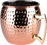 cent Becher "Moscow Mule" Edelstahl Kupferlook, glänzend, gehämmert, Ø 9,0 cm, Höhe 10,0 cm, 0,50L