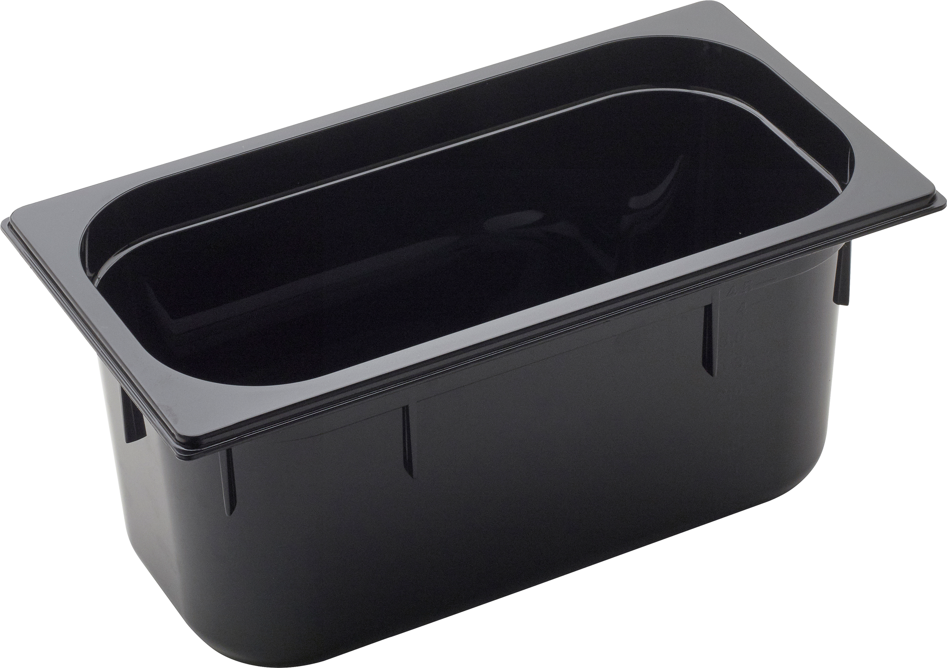 cent GN Behälter 1/3 Polycarbonat schwarz, 5,3L, bruchsicher und stapelbar