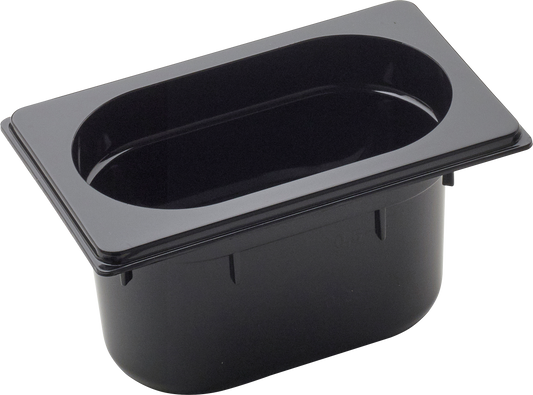 cent GN Behälter 1/9 Polycarbonat schwarz, 0,8L für die Gastronomie