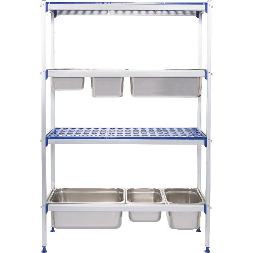 Hendi Regalsystem Aluminium für GN-Behälter, ideal für Gastronomie
