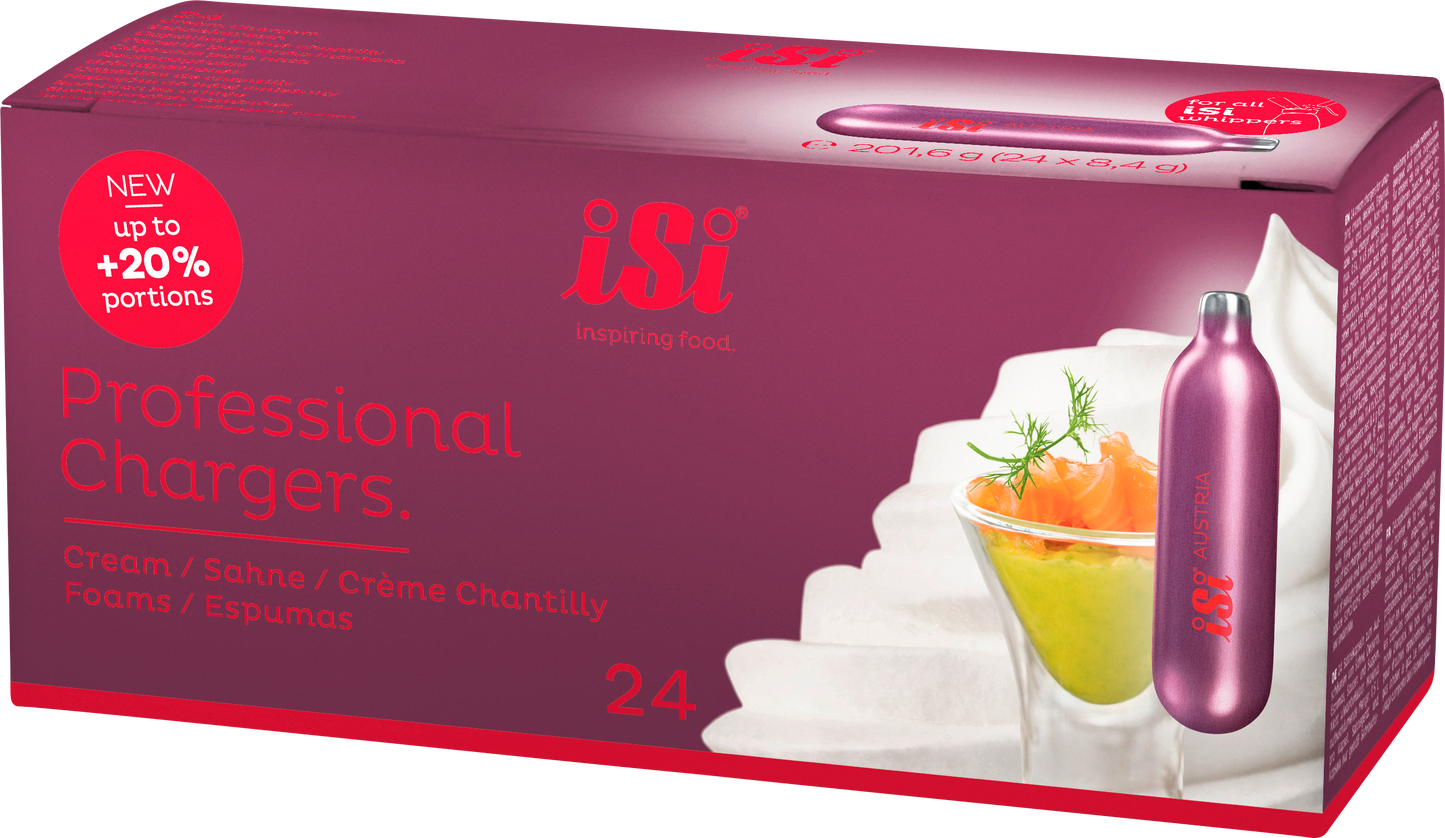 iSi Power Kapsel silber-purpur 24er Pack für Gastronomie
