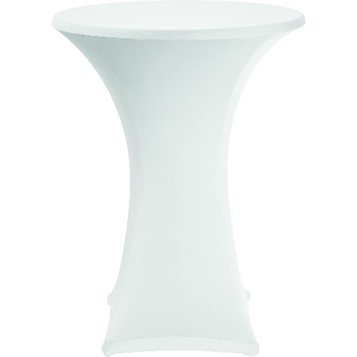 Dena Stehtischbezug Stretch Ø80cm weiß, ideal für Gastronomie und Events