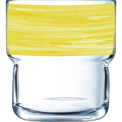 Arcoroc Glasserie Brush 220 ml, gelb, spülmaschinengeeignet und stapelbar