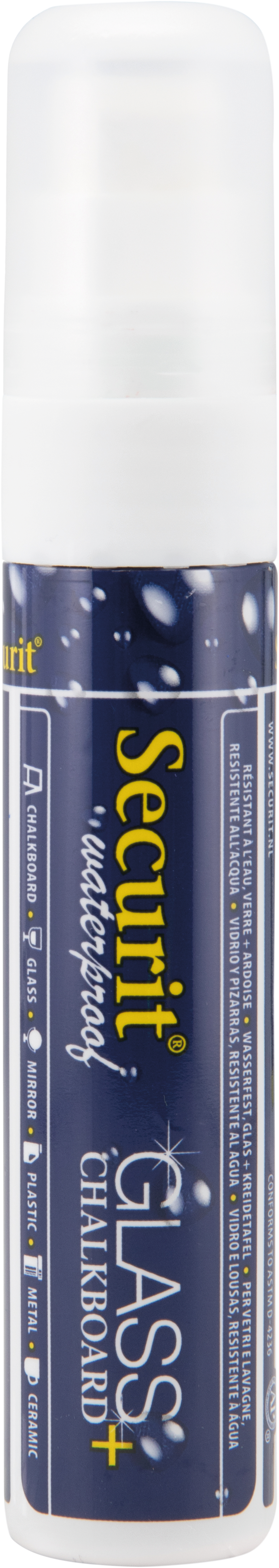 G. Vermes Kreidemarker 7-15 mm Wasserfest Weiss für glatte Oberflächen