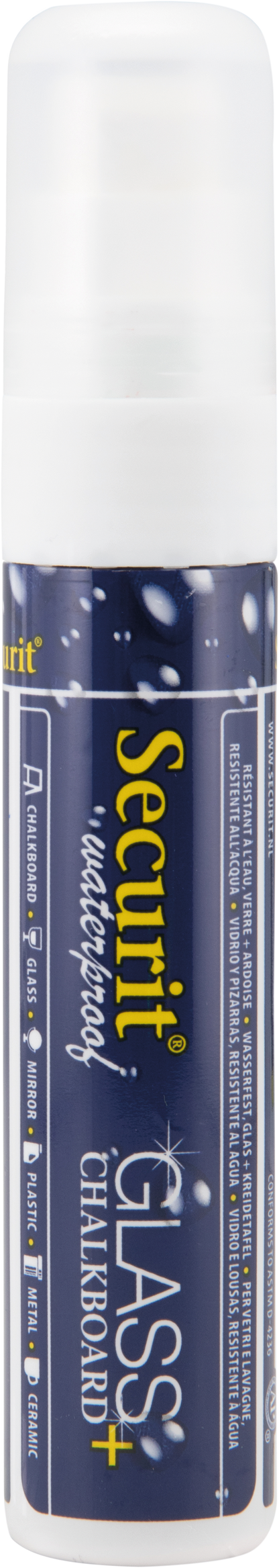 G. Vermes Kreidemarker 7-15 mm Wasserfest Weiss für glatte Oberflächen