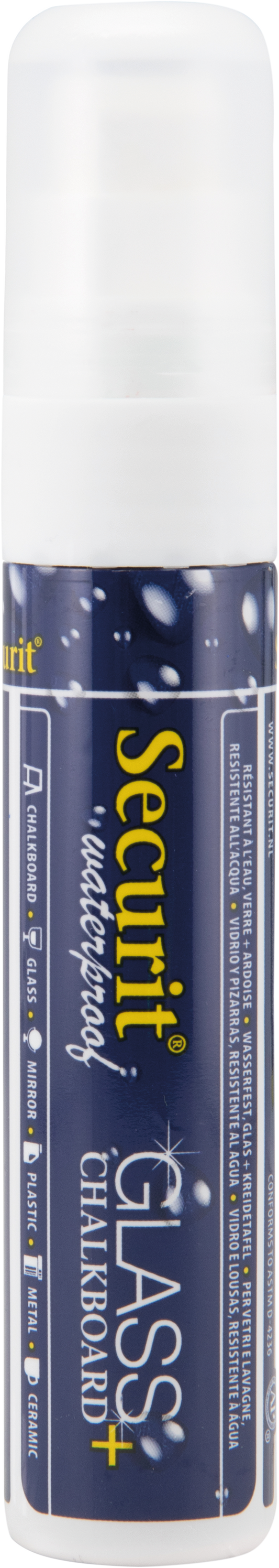 G. Vermes Kreidemarker 7-15 mm Wasserfest Weiss für glatte Oberflächen