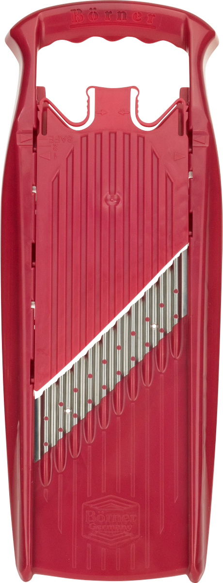 Börner Reibe Welle-Waffel Rot, Gemüse Wellenform schneiden