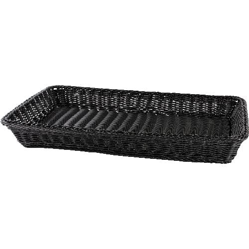 cent Korb GN 1/1, H: 6,5cm, PP schwarz – Robuster Aufbewahrungskorb für Gastronomie