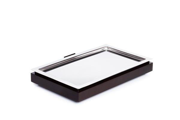 APS Cool Plates Set 1 -FRAMES- aus Edelstahl und Buchenholz für Buffet und Catering