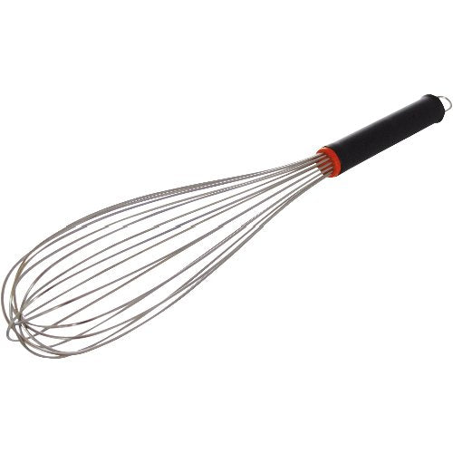 Schneider Rührbesen Edelstahl mit schwarzem Griff, 16 Drähte, 40 cm, ideal für professionelle Küchen