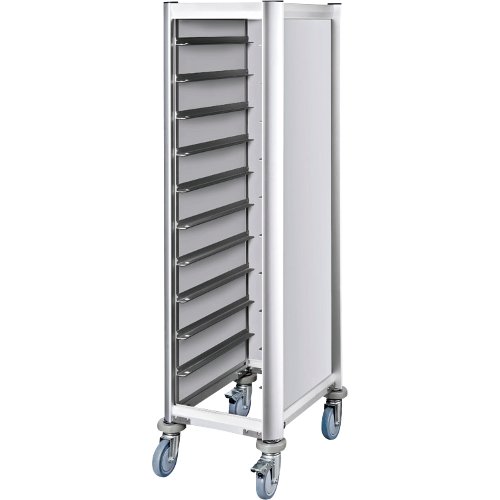 WAS Germany Tablettwagen aus Aluminium für 10 Tabletts 1/1 GN