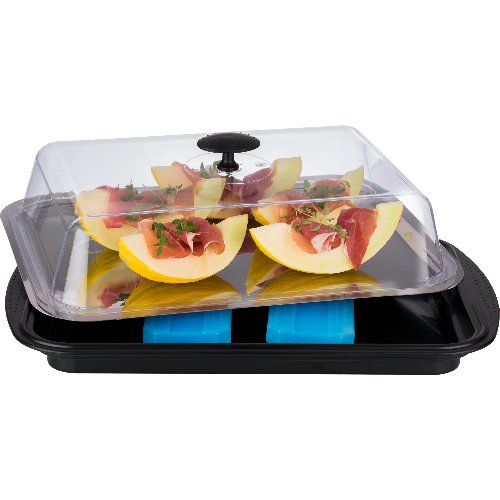 APS Thermo Tablett Set 43x29cm für Gastronomie mit Kühlakkus und Frischhaltehaube