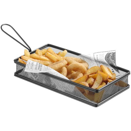 Hendi Servier-Frittierkorb Snack-Holder schwarz, zum Servieren von Snacks