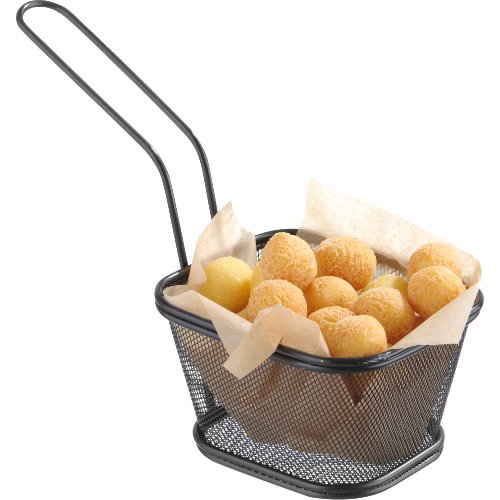 Hendi Servier-Frittierkorb Snack-Holder schwarz, ideal für Snacks und Beilagen