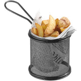 Hendi Servier-Frittierkorb "Snack-Holder" schwarz, rund Ø 9 cm