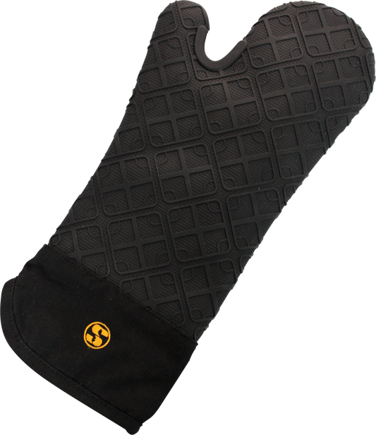 Schneider Hitze-Handschuh Silikon schwarz, hitzebeständig und wasserdicht für Gastronomie