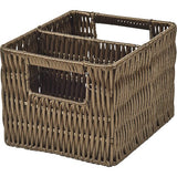 cent Besteckkorb 18x15x12cm 2 Fächer br. Polyrattan