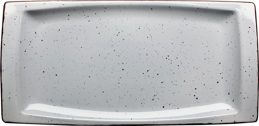cent Granja Platte flach eckig 36x18cm aus Porzellan für gastronomische Nutzung