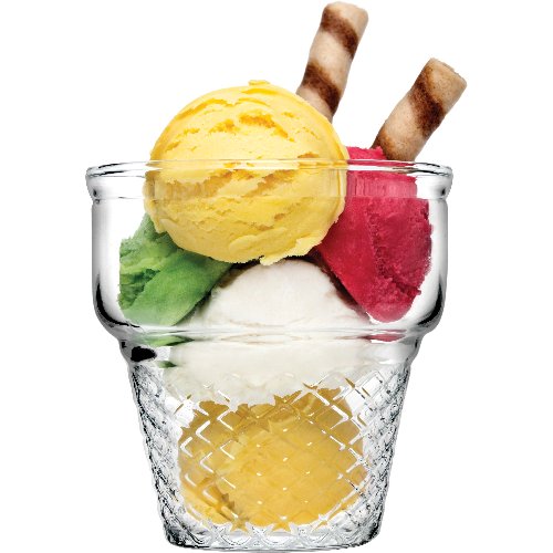Pasabahce Eisglas Mini Cornet 245ml für die Präsentation von Eiscreme und Desserts.