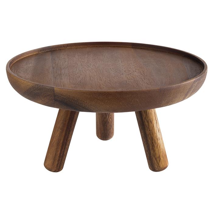 APS Buffetständer aus Akazienholz, Ø 20 cm, für Buffets und Präsentationen